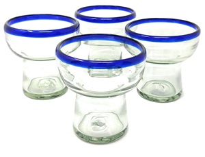 Dos Sueños Mexican Hand-Blown Margarita Glasses, Set of 4