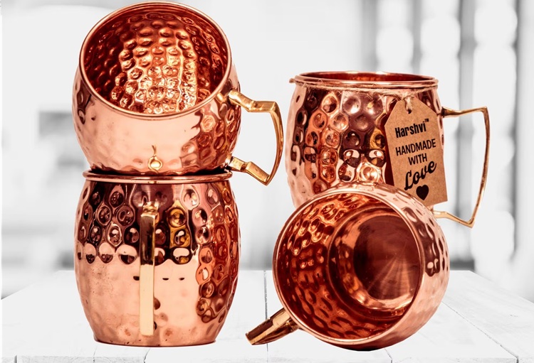hammered copper mugs for moscow mules